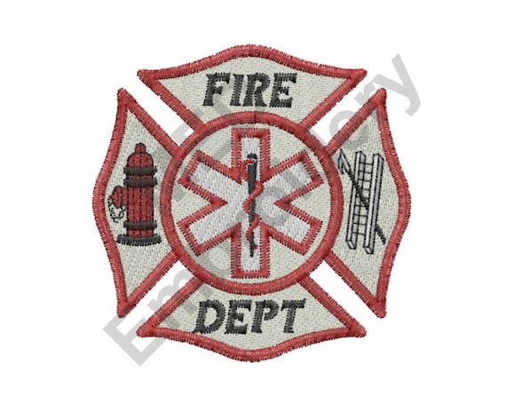 Fire Department Machine Embroidery Design Fire Fighter