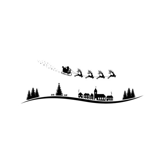 Download Merry Christmas Landscape Graphics SVG Dxf EPS Png Cdr Ai Pdf