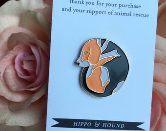 Sleeping Beagle Charity Pin | Lapel Pin | Brooch | Dog Enamel Pin | Animal Lover Accessories | Dog Flair | Dog Badge
