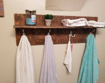 Rustic Towel/coat hook rack