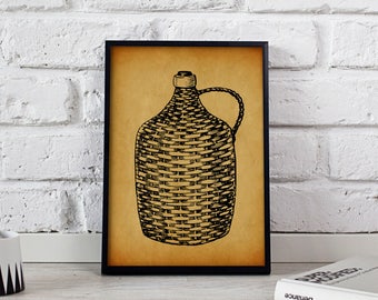 Wine Bottle Wall Decor wine bottle print | etsy Wine Bottle Wall Decor wine bottle print | etsy