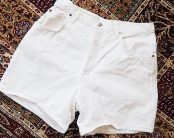 High waisted denim shorts