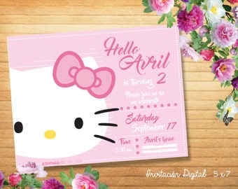 Hello Kitty Invitation Digital