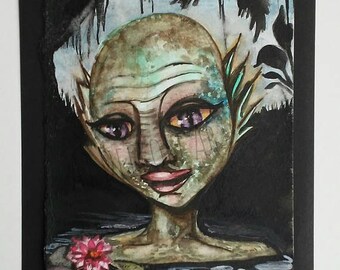 5X7 Print Creature from the Black Lagoon monster-Halloween-creature