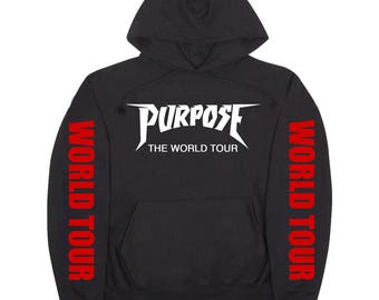Justin Bieber / Purpose The World Tour / Red World Tour Sleeves Hoodie