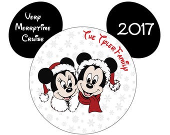 Disney Cruise Door Magnet Christmas Very Merrytime Customized Family Magnet