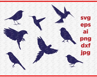 Bird Silhouette png, png, dxf, Bird SVG, birds Clipart, Animals Silhouettes, Silhouette Files, birds Cut Files, Cut Png File, birds, Cricut
