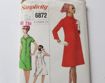 Woman's Vintage 1960's, Size 18 A-Line Dress Simplicity 6872 - Used