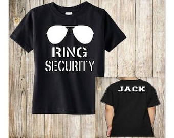 Ring Bearer Shirt - Ring Security Shirt - Wedding Rehearsal Shirt - Wedding Shirt Ring Bearer - Ring Bearer Gift - Ring Bearer Outfit