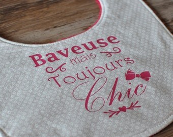 Bib for baby girl chic "runny but still Chic"