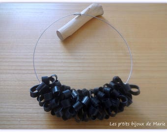 necklace made with recycled tractor inner