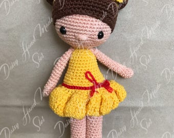 Handmade amigurumi crochet doll