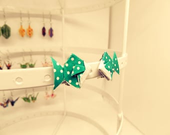 Origami fish earrings