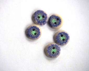 BUTTON out of clay polymer clay 13 mm for shirt or vest or scrapbooking