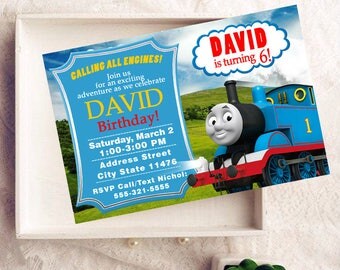 Thomas the Train, Thomas the Train Birthday Invitations, Thomas the Train Birthday, Thomas the Train Invitation, Thomas the Train Party