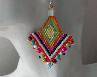new my creation is handmade earrings ethnic new Rainbow