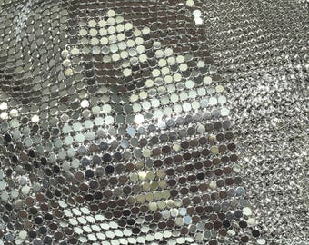 Weaving Metal plate (20x3mm) - mesh round and flat - Platinum - by 20cm - ACCHM215AG001