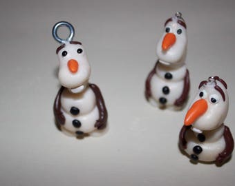 Olaf Keychain with polymer clay