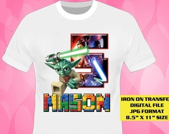 Lego Star Wars Iron On Transfer Design , Lego Birthday Shirt DIY , Boy Birthday Shirt Diy , Star Wars Iron On Transfer DIY , Digital File