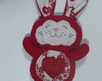 THE TOY RED AND WHITE COTTON AND FLEECE