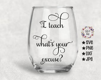 Download Teacher wine svg | Etsy