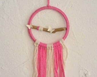 Small catches dreams cotton pink and white