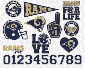 Los Angeles Rams SVG, Los Angeles Rams Files, Instant Download Football Files, Cricut, Cameo, Vinyl Machine, DXF EPS png jpg pdf - 035