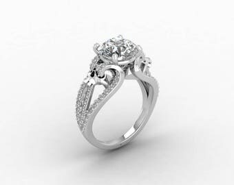 two skull handmade 200ct round white cubic zirconia stone handmade engagement wedding ring set in - Skull Wedding Ring Sets two skull handmade 200ct round white cubic zirconia stone handmade engagement wedding ring set in - Skull Wedding Ring Sets