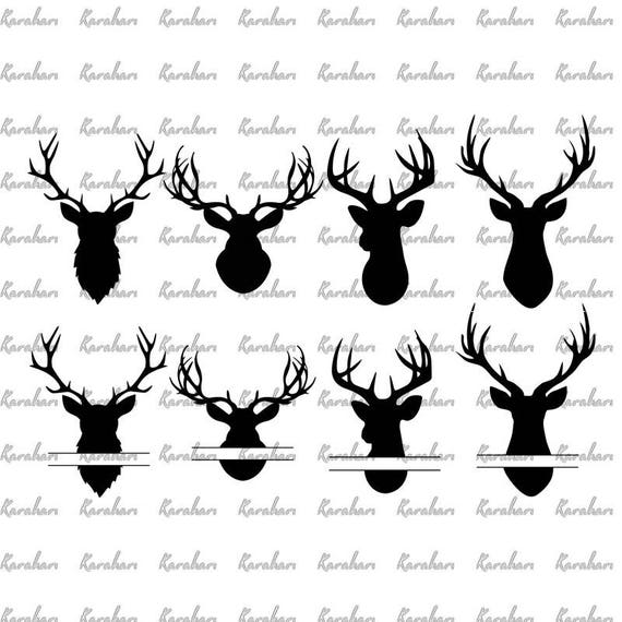 Download Deer Svg Clipart Deer head svg Deer monogram svg Cuttable