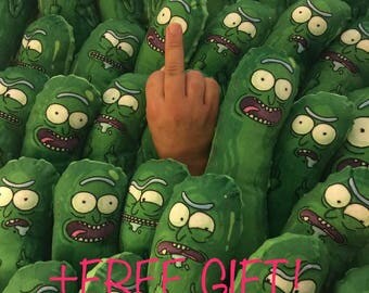 Pickle Rick Plush Doll 18" Extremely Soft Rick and Morty 4 Faces Style Christmas Gift