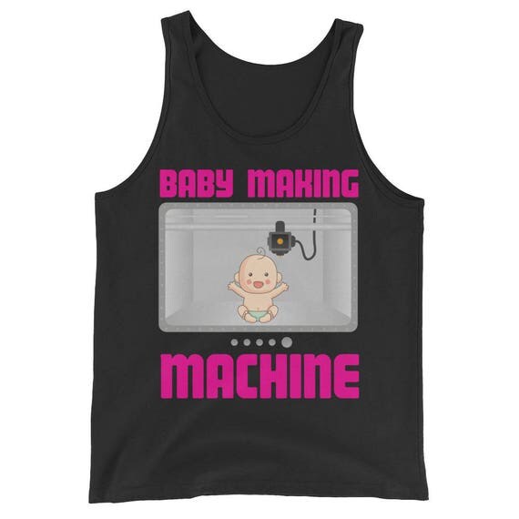Cute Baby Making Machine Men's Tank Top for Pregnancy