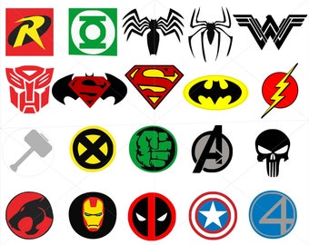 Super hero logos | Etsy