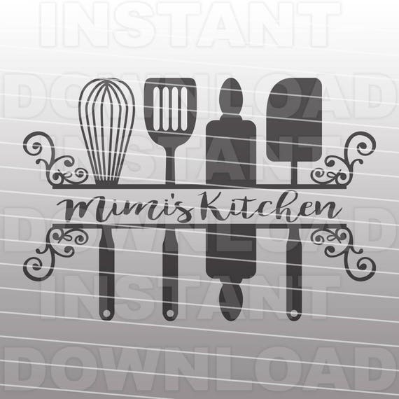 Fancy Decorative Grandma Mimis Kitchen SVG File Commercial