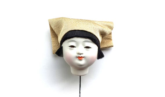 Japanese Doll Head Ichimatsu Doll Body Part D15-17 Kawaii Girl Head