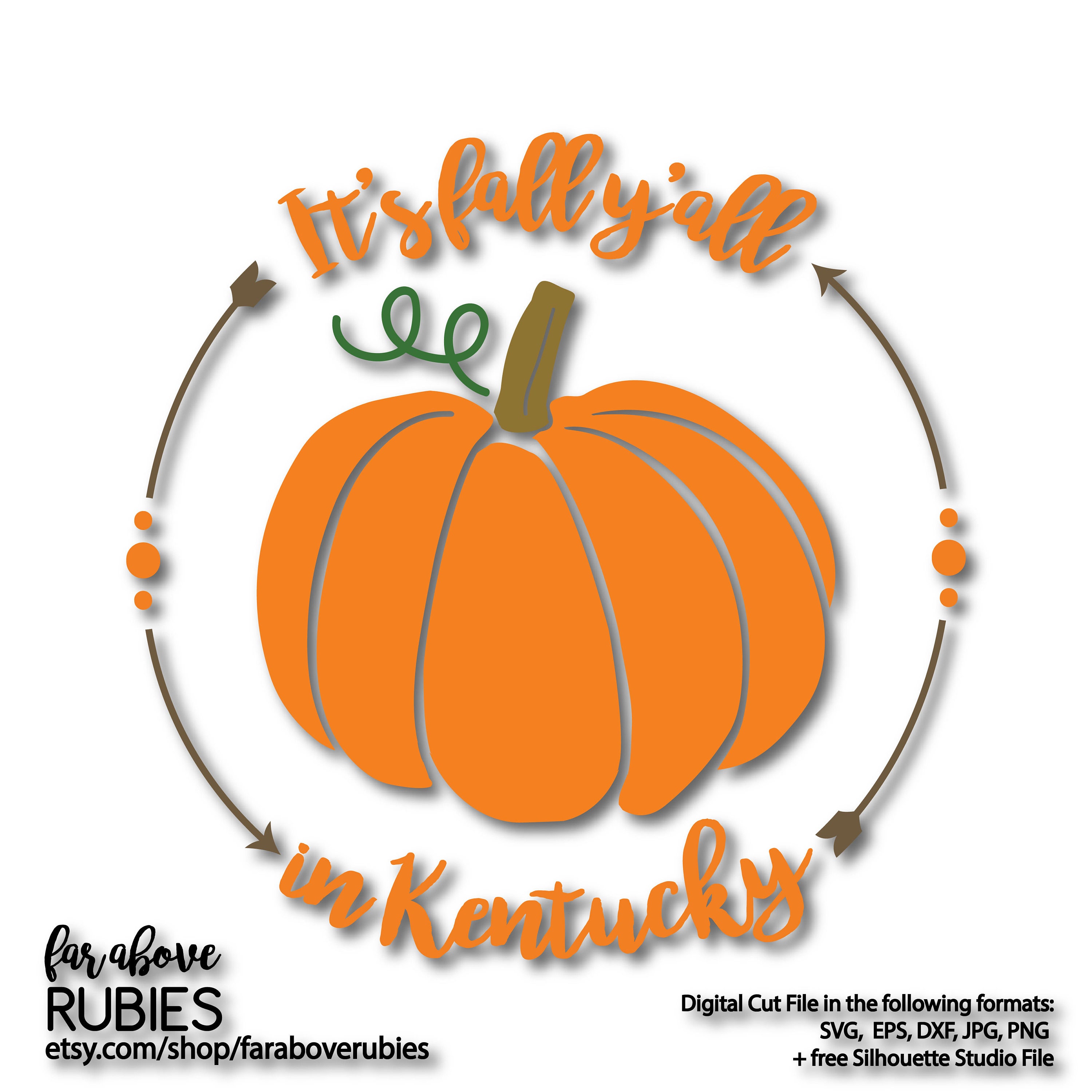 Download It's Fall Y'all in Kentucky KY Autumn with Pumpkin