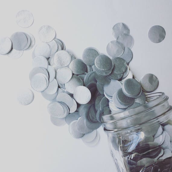 METALLIC SILVER CONFETTI / tissue paper confetti / wedding decorations / table decoration / new years eve party / silver decorations Il_570xn