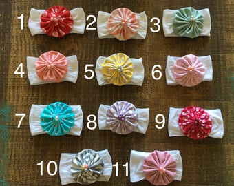 3/15.00 Newborn Nylon Headbands - You Choose!