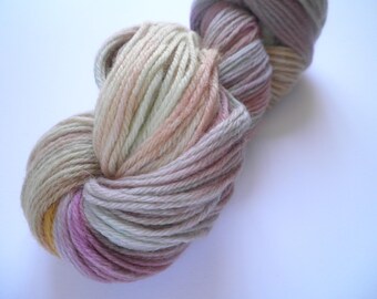 Hand dyed yarn, worsted weight, 220 yards, Peruvian Highland Wool, Fading Summer