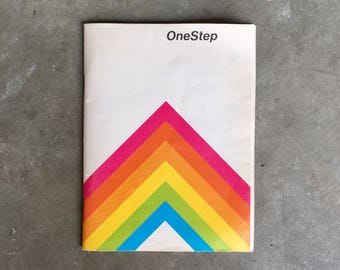 Vintage Polaroid OneStep SX-70 White Rainbow Stripe Instant