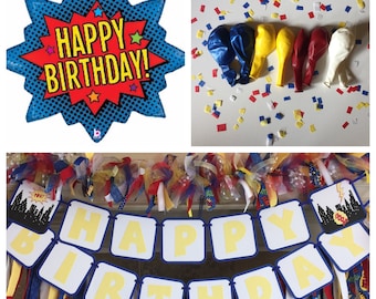 Superhero Party Decorations - '32 Superhero Foil Balloon - Superhero Birthday Balloon - Superhero Decorations - Oversized