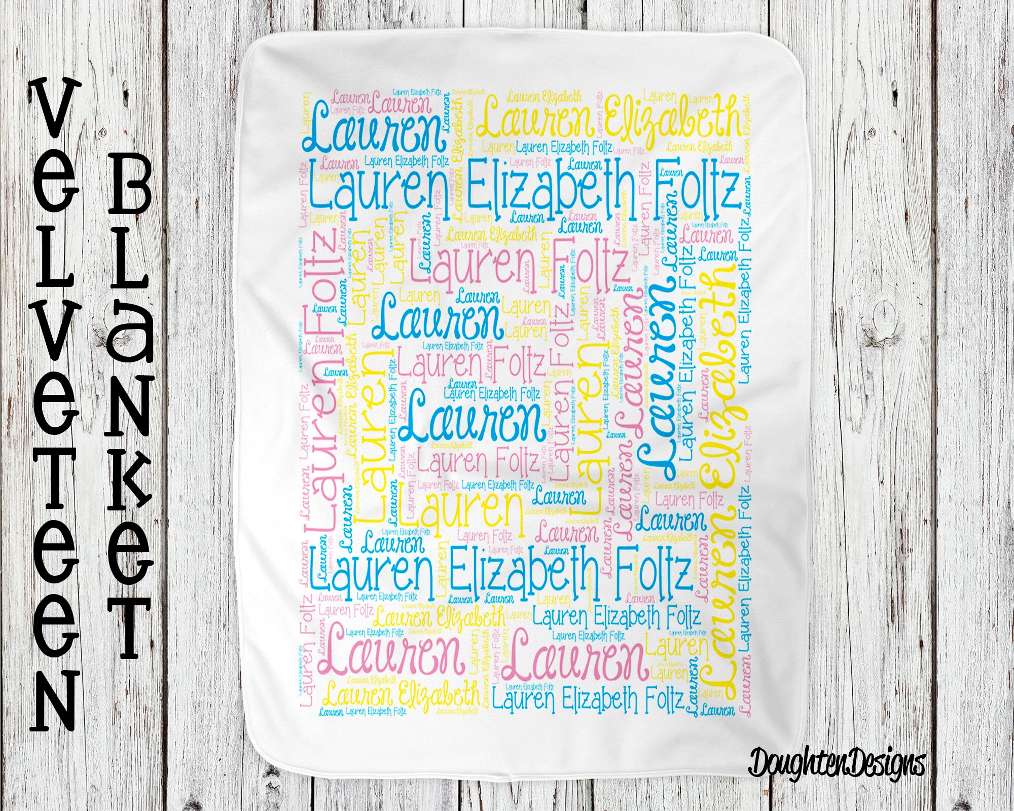 Monogram Blanket Personalized name blanket Birth