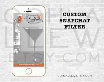Halloween Party Snapchat Filter, Halloween Snapchat Filter, Halloween Snapchat GeoFilter, Halloween, Costumes and Cocktails Snapchat Filter