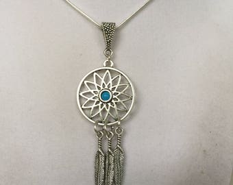 Silver Dream Catcher Necklace