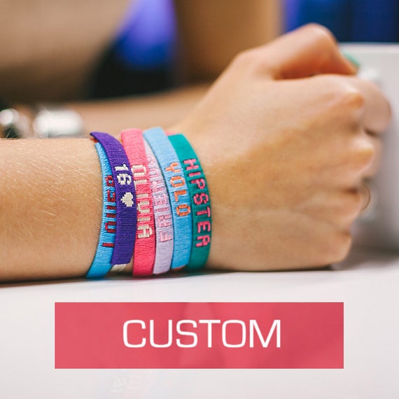 REMOVABLE Best friend bracelets with personalized message