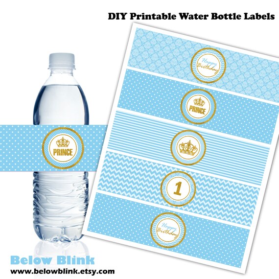 1st-birthday-water-bottle-labels-printable-blue-and-gold-prince