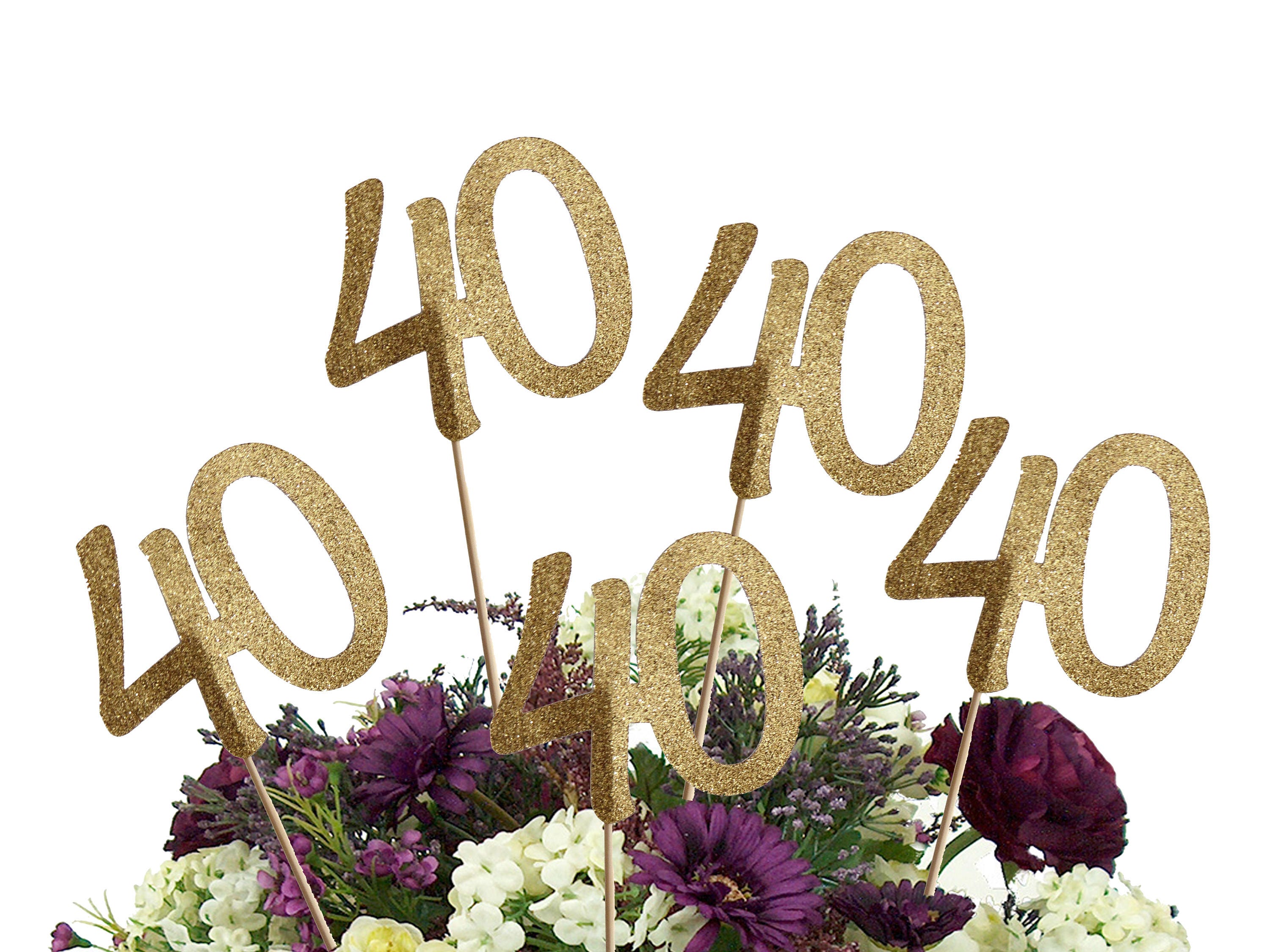 40th Birthday Centerpiece 40th Anniversary Floral