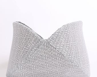 Cat bed made for large cats in black and white fabric - Jumbo size Cat Canoe for Maine Coon and other big cats