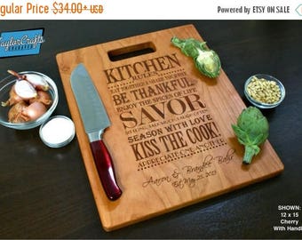 ON SALE Personalized Cutting Board, Engraved Cutting Board, Personalized Anniversary Gift, Engagement Gift, Anniversary Gift