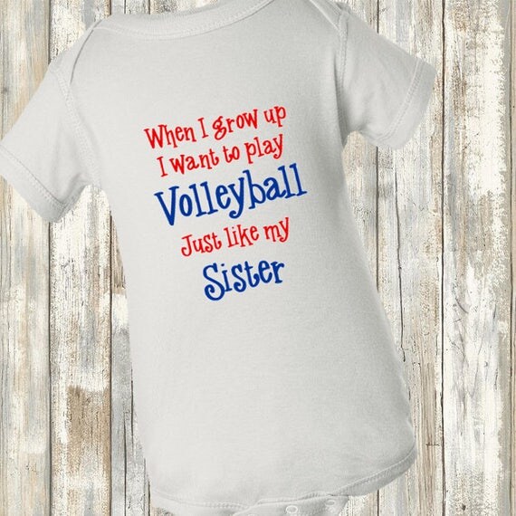 Volleyball baby one piece When I grow up