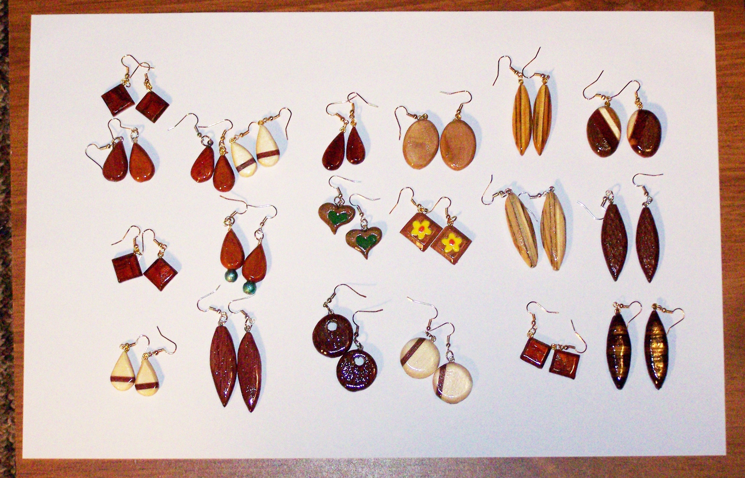 Wholesale handmade wooden earrings